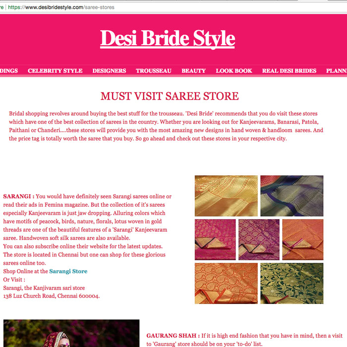 Desi Bride Style mentions Sarangi