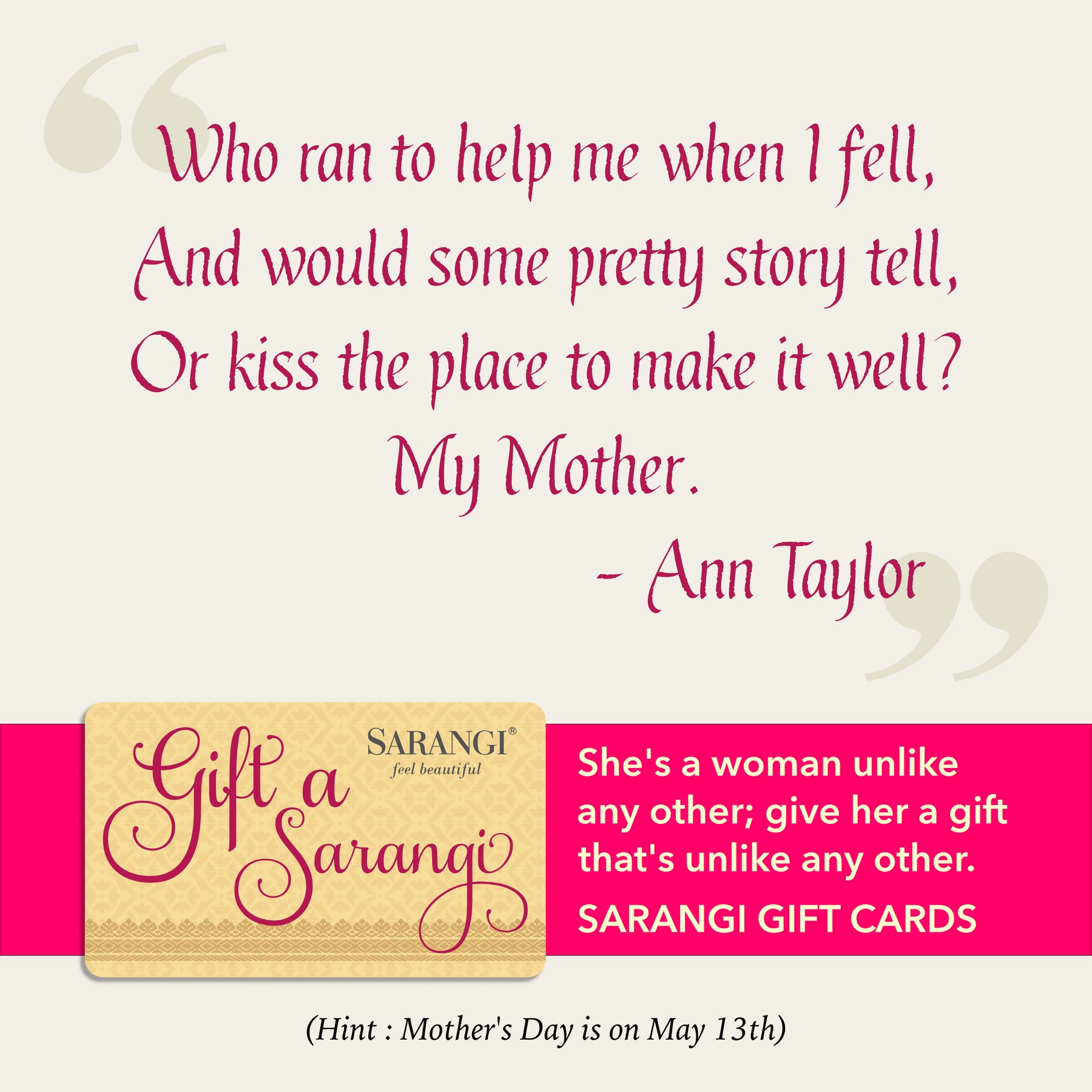 The Perfect Gift. Just in Time for Mother’s Day