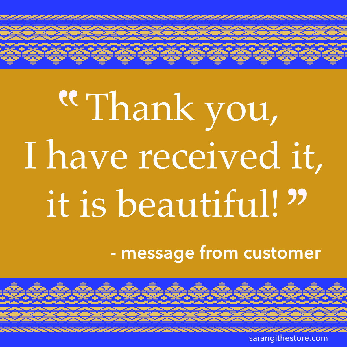 "Thank you, I have received it, it is beautiful"