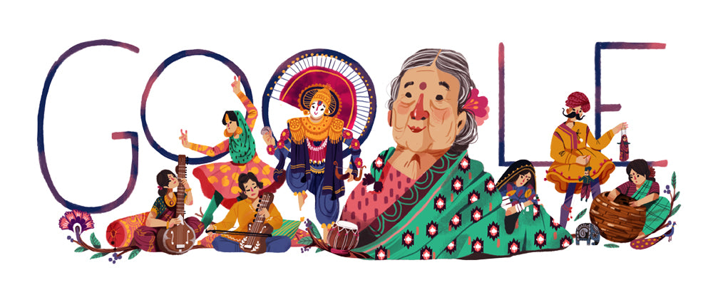 Google Celebrates Kamaladevi Chattopadhyay's Birthday with a Doodle
