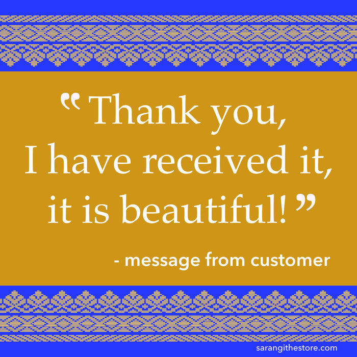 "Thank you, I have received it, it is beautiful"