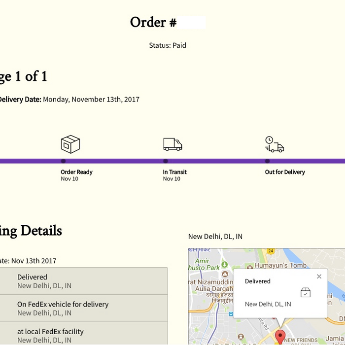 We’ve simplified order tracking
