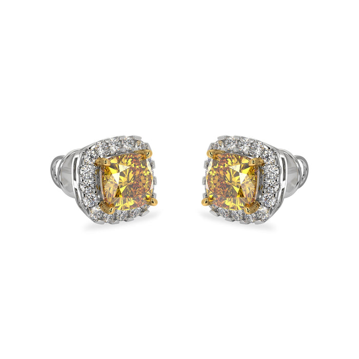 Golden Radiance Diamond Earring