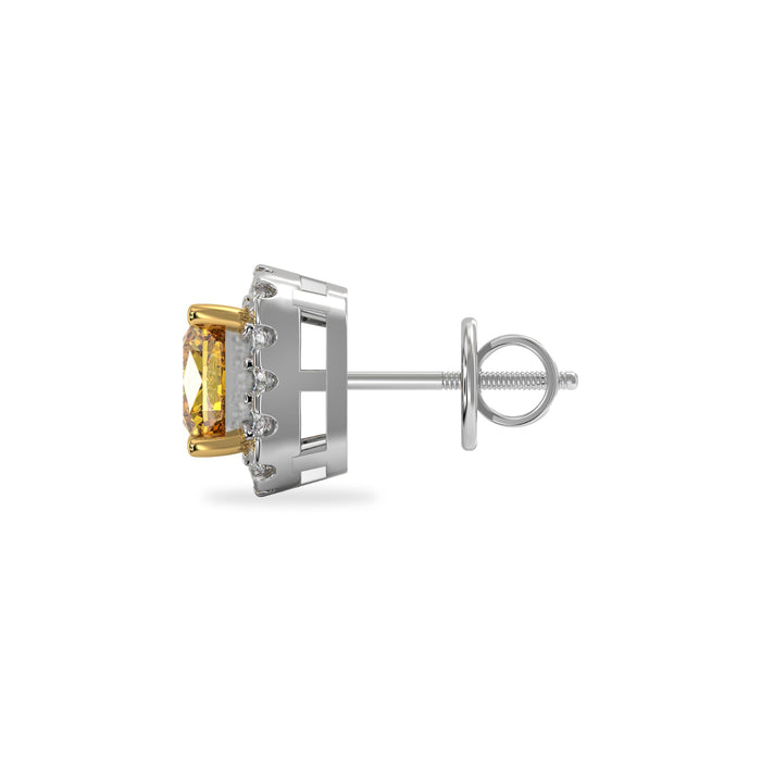 Golden Radiance Diamond Earring