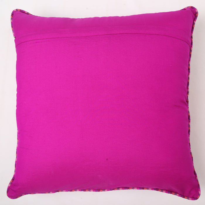 Sarangi x Kambli Studio : Patchwork Silk Cushion Cover - 1505376PIN