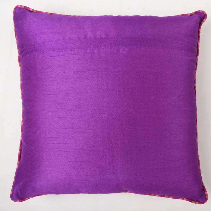 Sarangi x Kambli Studio : Patchwork Silk Cushion Cover - 1505380PIN