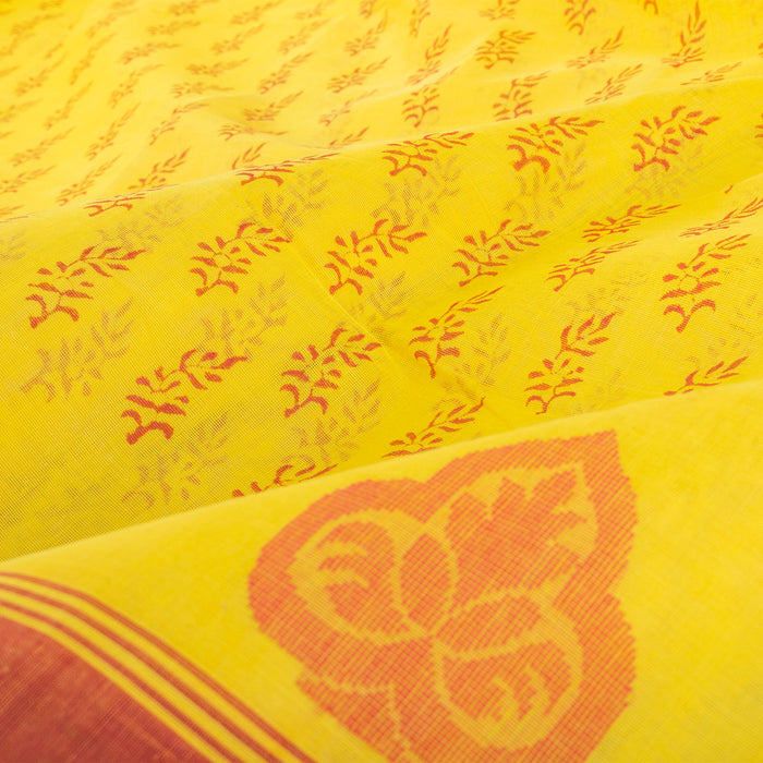 Sarangi Handwoven Kanchi Cotton Saree - 1275628YEL