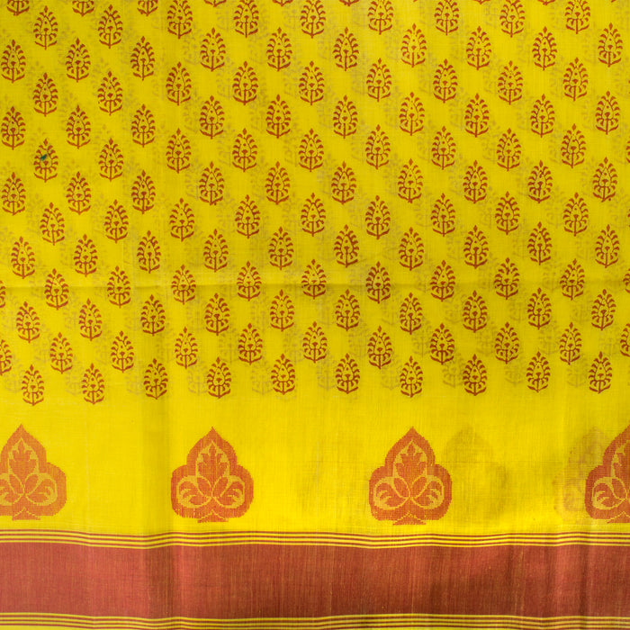 Sarangi Handwoven Kanchi Cotton Saree - 1275629YEL