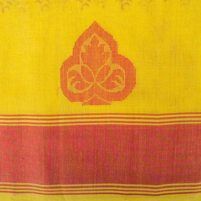 Sarangi Handwoven Kanchi Cotton Saree - 1275628YEL