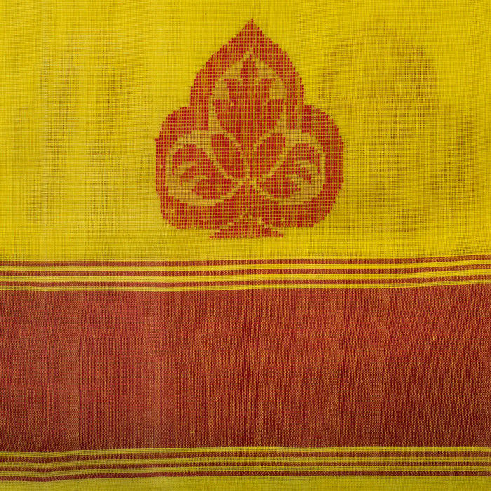 Sarangi Handwoven Kanchi Cotton Saree - 1275629YEL