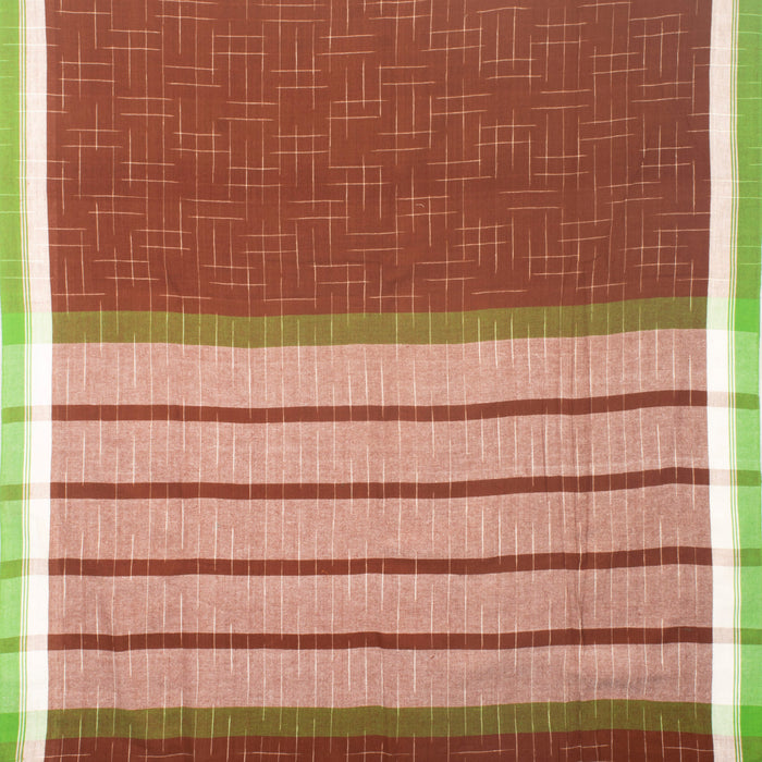 Sarangi Handwoven Soft Cotton Sari - 1272938MUL